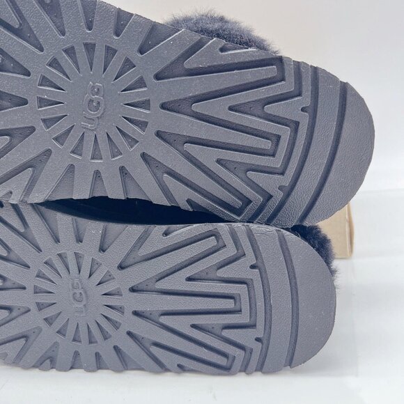 UGG Disquette Slide Slipper Shearling Platform Sandal Black Women's US 12 NEW!!! - Picture 11 of 12